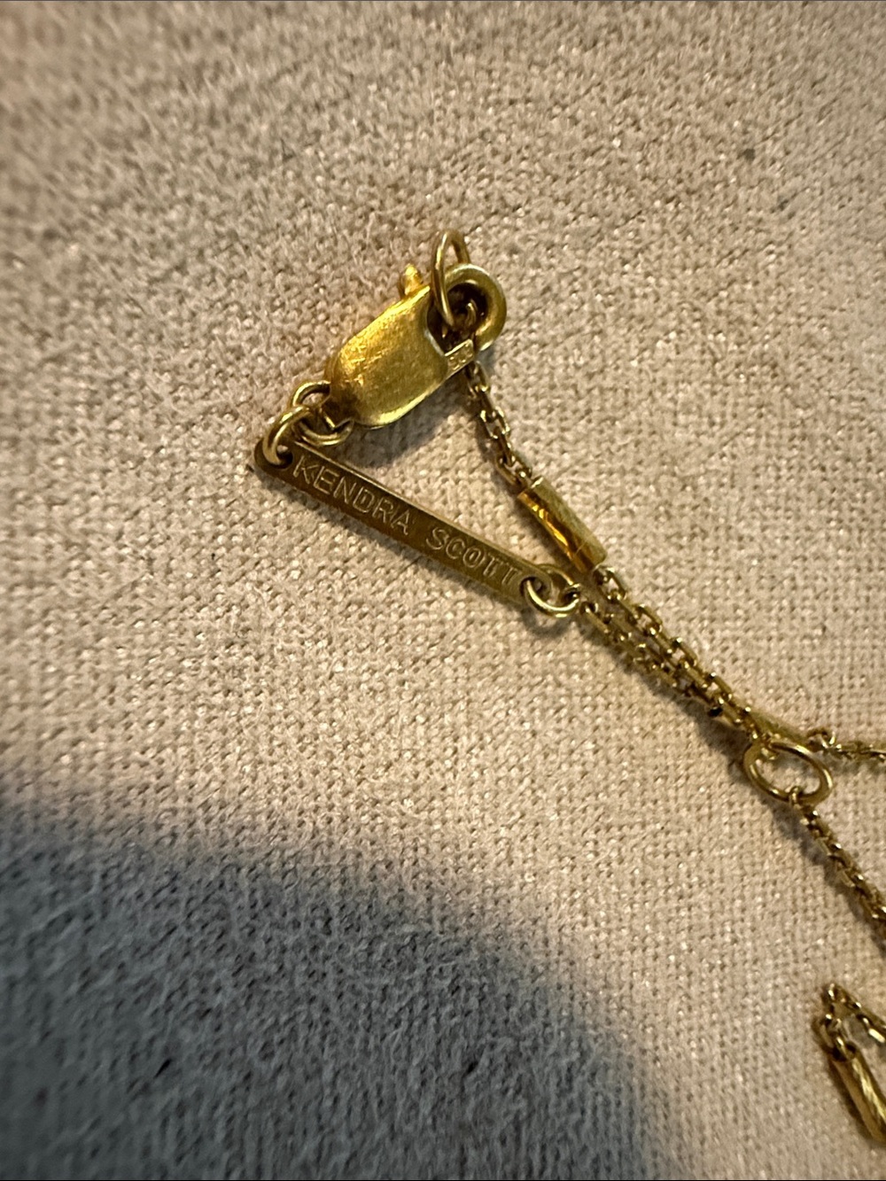 Kendra Scott 18k gold vermeil over sterling silver 925 station chain necklace - Picture 6 of 7